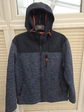 Mens 3XL XXXL Superdry Navy Blue Mountain Ziphood Hoodie. Good Condition.
