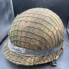 Genuine Dutch Army M53 Euroclone of US M1 Camouflaged Helmet & Liner Set