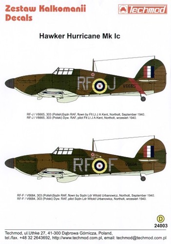Techmod tm24003 hawker - tm24003, 1:24