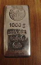 Metalor Silver Bullion Bar 1kg