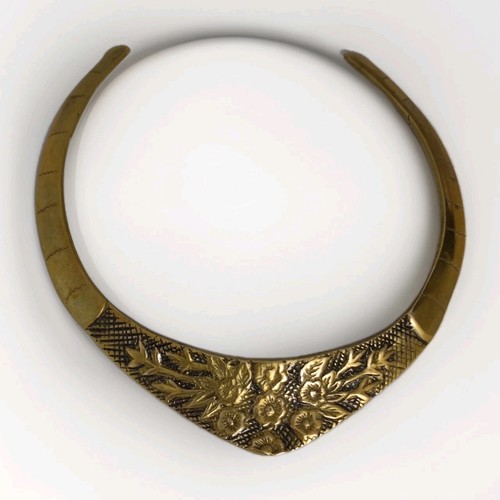 Brass choker torque - choker, necklace