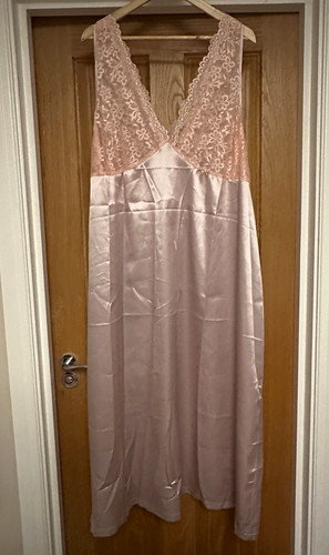 Ladies 5xl blush pink satin - 5xl,