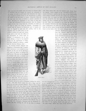 Original Old Antique Print