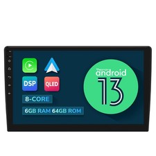 10.1" Car Stereo Android 13 8-Core 6+64 GPS Navi RDS Radio Head Unit CarPlay DSP
