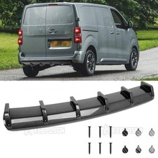 Carbon Fiber 6 Fins Rear Diffuser Bumper Spoiler Lip For Vauxhall Vivaro Astra