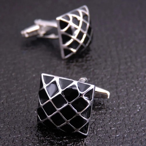 Men silver cufflinks - men's,