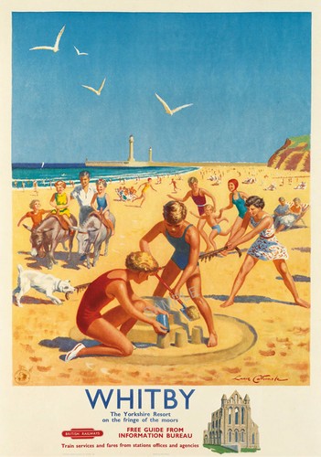 Vintage railway poster whitby - railway,
