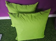 Gardenista Water Resistant Filled 23" Garden Furniture Cushion - Lime Green x2