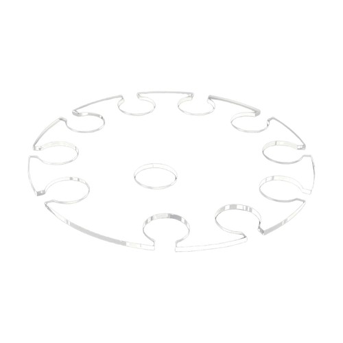 Portable clear round champagne - clear,