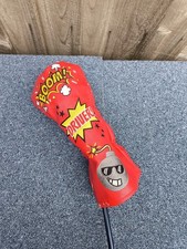 Red BOOM DRIVER Golf Club Headcover Red Coloured  Novelty Gag Gift