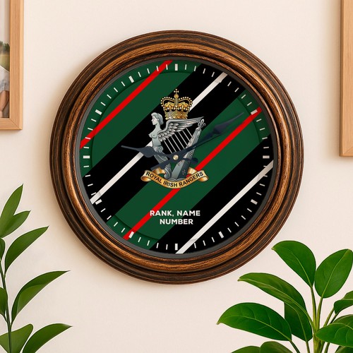 Personalised military clock - military,