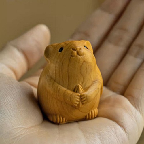 Mouse ornament wooden - mouse,