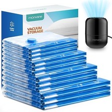 12Pcs Vacuum Storage Bags for Clothes 4 Sizes with Electric Air Pump for Travel