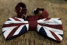 Union Jack Silk Bow Tie in traditional red/ white and blue