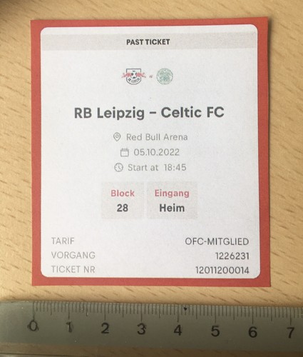 Used paper ticket red bull - used,