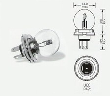 12 volt 45/40 watt UEC P45t classic car head lamp bulb 410 (Pair)