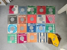 19 x Vintage 7" Vinyl Record 45RPM Singles Paper Sleeves Bundle + Extras