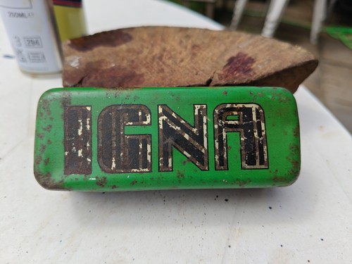 Vintage igna spark plug - igna, tin