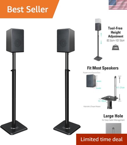 Adjustable speaker stands with - adjustable,