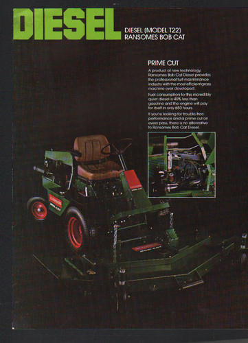 Ransomes bob cat model t22 - cat, "model