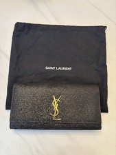 YSL Sequin clutch bag black