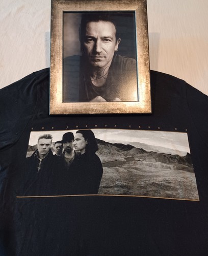 Bono signed portrait - signed, w/coa