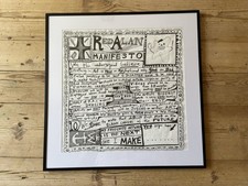 Sir Grayson Perry, Artwork, Red Alan framed Manifesto print. Royal Academy.
