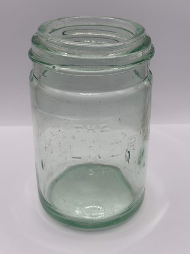 Old aqua glass kilner jar - , (m)
