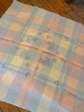 Vintage Tablecloth Pastel Weave, printed ready to embroider. 120 x 120 cm