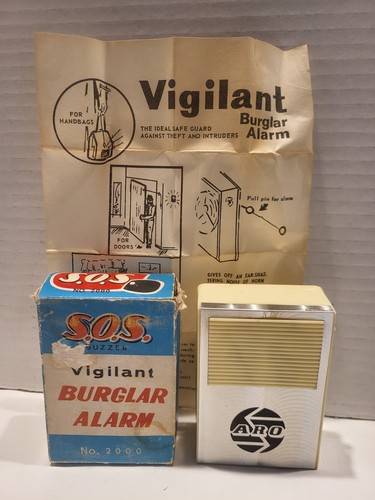 Vintage burglar alarm vigilant - burglar,