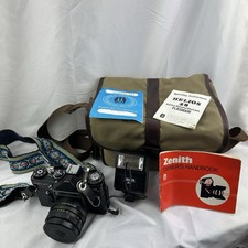 Zenith EM Camera with Helios 44M Lens and Accessories Complete Vintage Film Cam