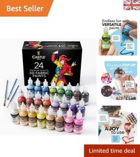Vibrant 24-Color Fabric Paint