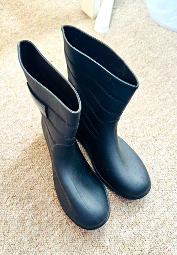 Women black rubber ankle - black,