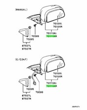 Mirror Assy, Door, RH For