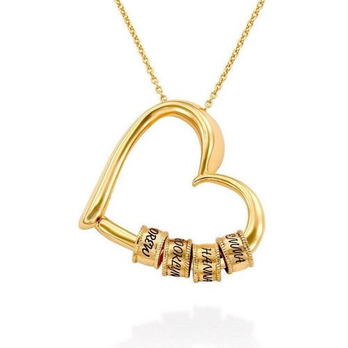 6 beads heart - up,