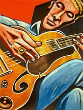 LES PAUL PRINT poster jazz legend and the legacy cd custom gibson archtop guitar