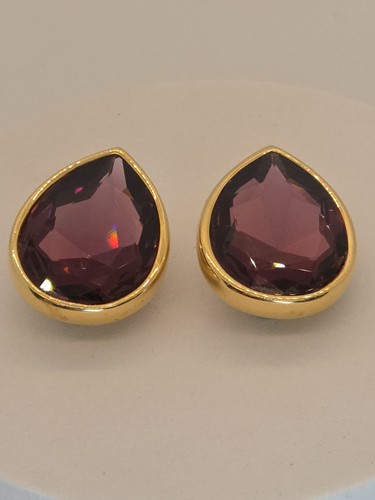 Vtg gold tone swarovski - vtg, gold-tone