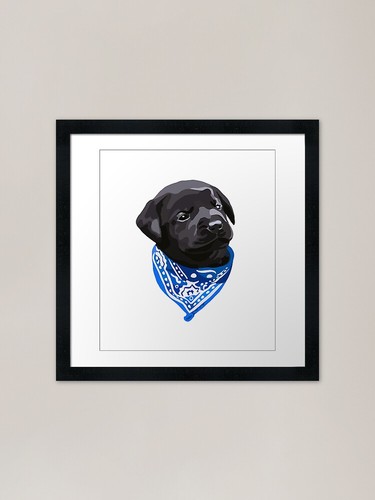 Labrador puppy framed art - labrador,
