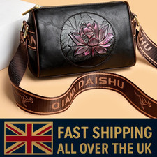 Women's Vintage Crossbody Shoulder Bag Lightweight Handbag Purse Floral Style