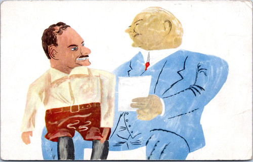Political postcard hoover - postcard,