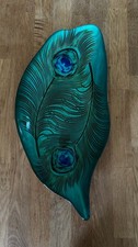 unusual glass peacock feather