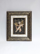 Vintage cherub Angel Mirror Wall Arts Nouveau Framed Bohemian chintz