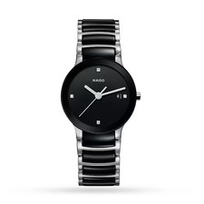 Rado Centrix Diamonds 31mm Ceramic Quartz Ladies Watch Two Tone R30935712