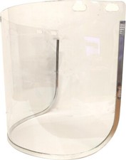 6 x Replacement Clear Polycarbonate Wide Face Visor Metal Rim Faceshield NEW