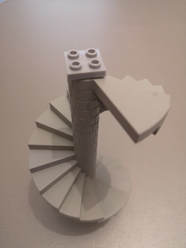 Lego grey spiral stairs 24 - spiral,