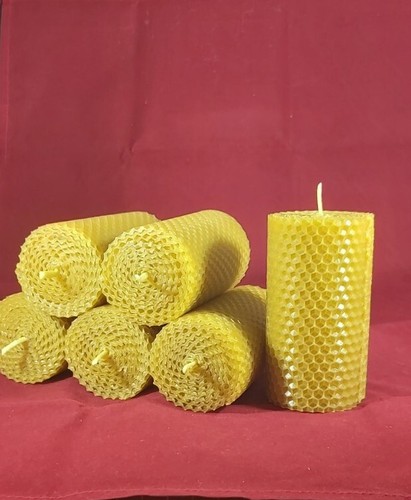 100 pure beeswax pillar - 6,