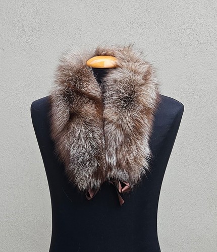 Genuine brown fox - fur, collar