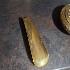 vintage old brass shoe horn