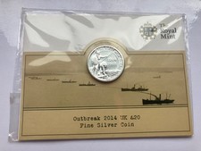 2014 Outbreak Of The First World War Fine Silver Twenty 20 Pound Coin