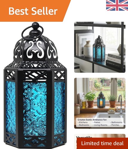 Authentic small blue moroccan - blue,